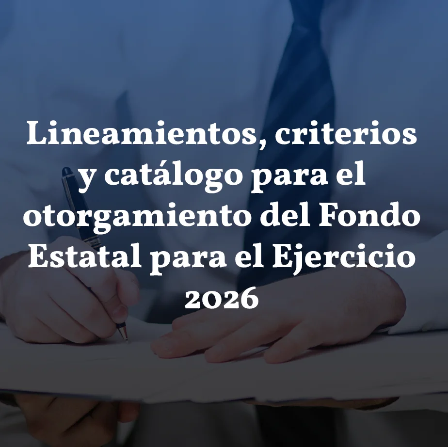 Lineamientos para el Otorgamiento del Fondo Estatal